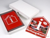 Geschenkverpackung weiß für Rettungsbox - Stülpdeckelverpackung